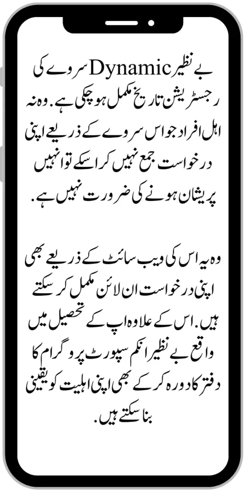 Benazir Dynamic Survey