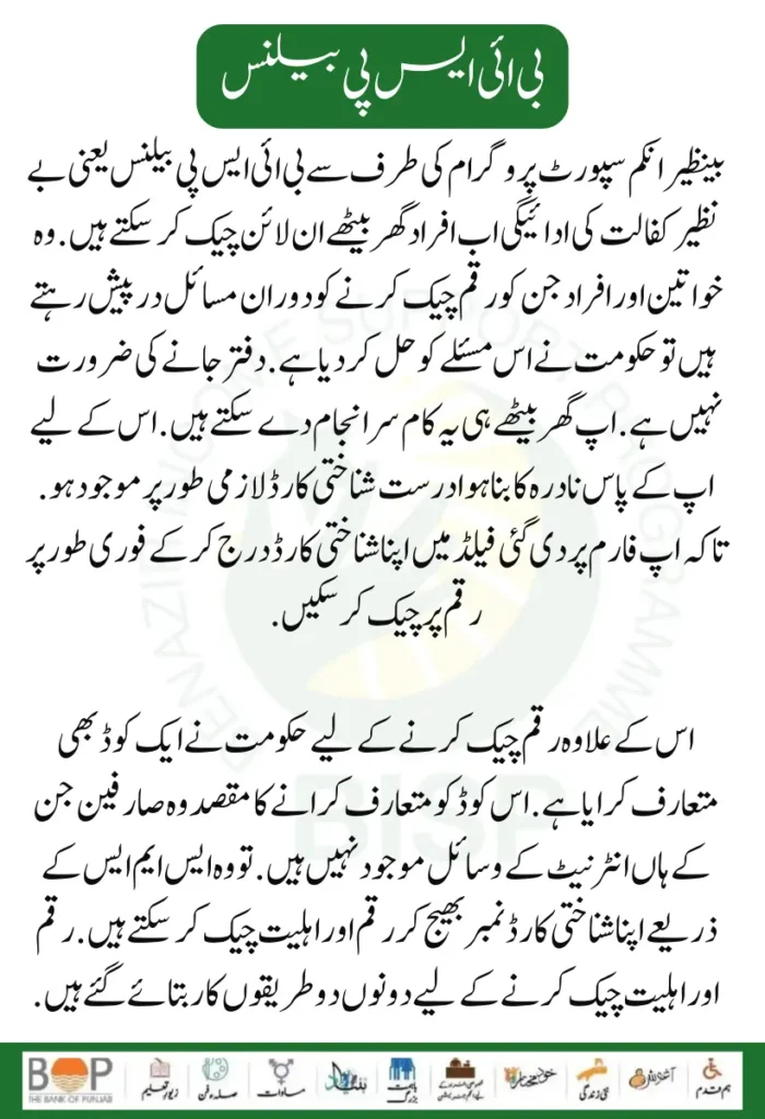 BISP Balance