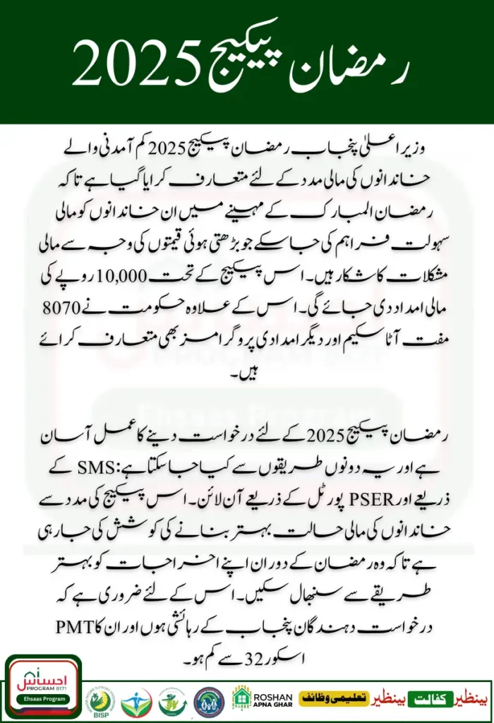 CM Punjab Ramzan Package 2025 